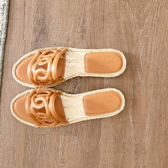 Talbots ILYSSA LINKS NAPPA ESPADRILLE SLIDES 9M Material: 100% Leather - Picture 3 of 6